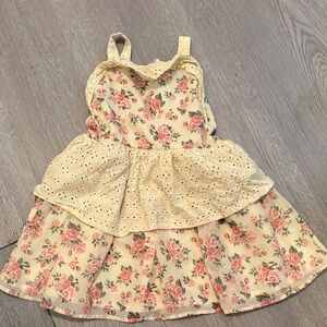 Little Lass Yellow Floral Kids Dress